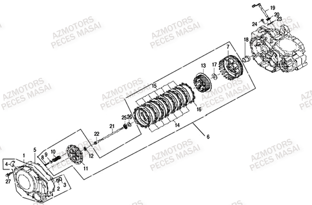 Embrayage MASAI Pièces Quad R460 DRIFT