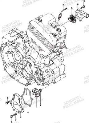 POMPE_A_EAU MASAI Pièces Quad R460 DRIFT