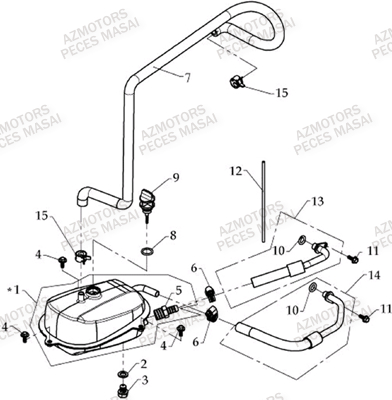 Reservoir D Huile MASAI Pièces Quad R460 DRIFT