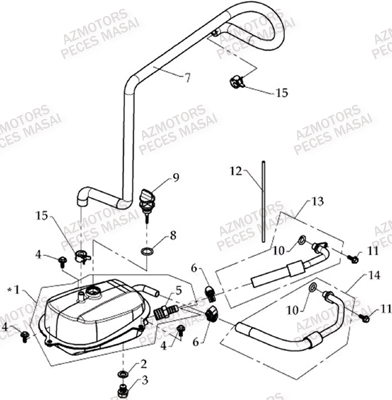 Reservoir D Huile AZMOTORS Pièces Quad R460 DRIFT