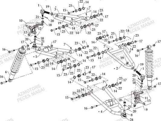 Suspension Avant MASAI Pièces Quad R460 DRIFT