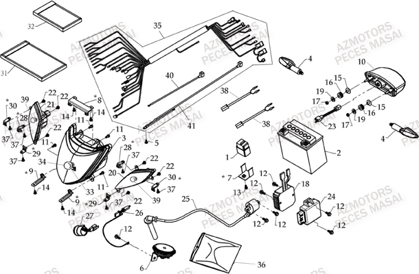 SYSTEME_ELECTRIQUE MASAI Pièces Quad R460 DRIFT