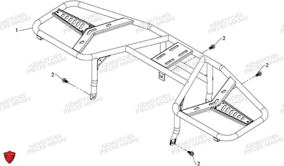 Accessoires Porte Bagages AZMOTORS Pièces Quad S600 CROSSOVER
