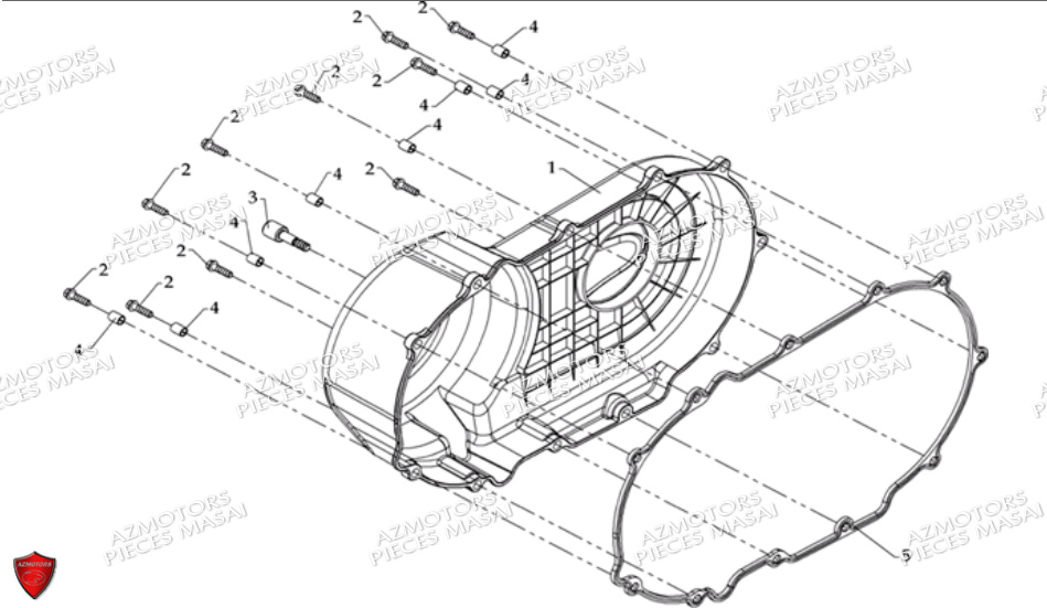 CARTER-MOTEUR-DROIT MASAI Pièces Quad S600 CROSSOVER