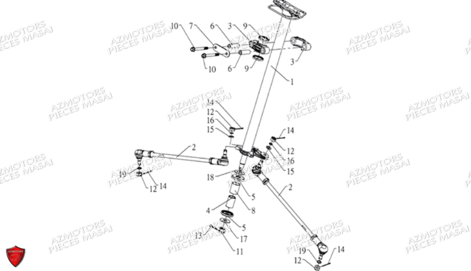 Direction AZMOTORS Pièces Quad S600 CROSSOVER