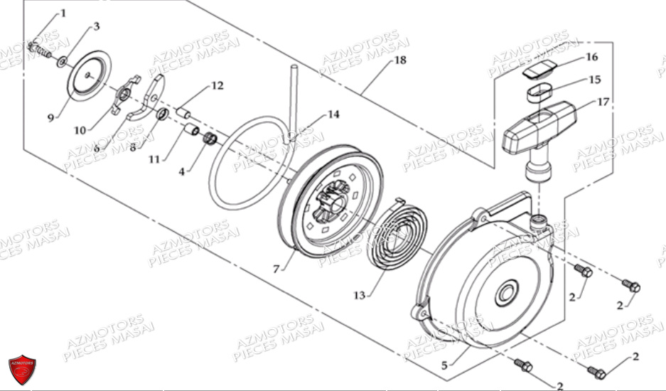 Ensemble Lanceur AZMOTORS Pièces Quad S600 CROSSOVER