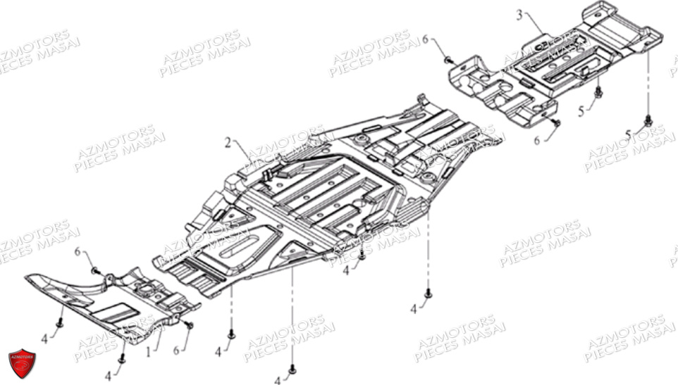 Plaques De Protection AZMOTORS Pièces Quad S600 CROSSOVER