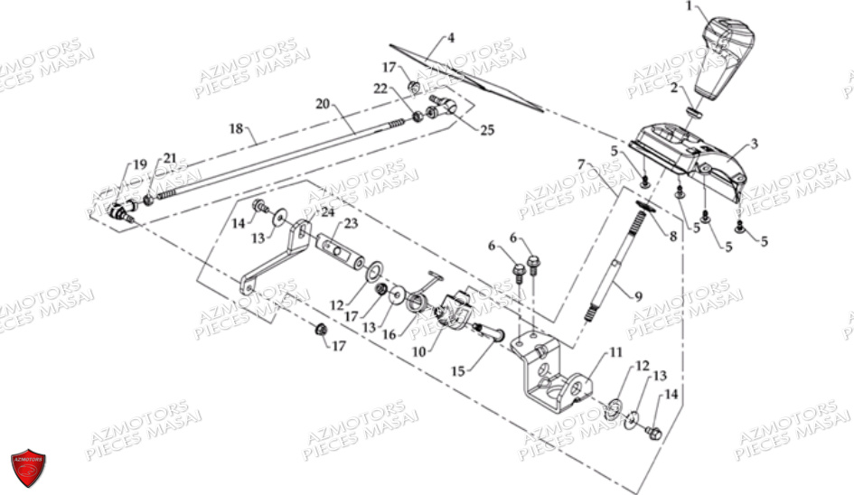 Selecteur De Vitesses AZMOTORS Pièces Quad S600 CROSSOVER