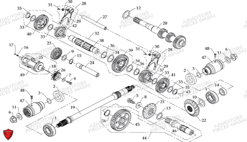 Transmission MASAI Pièces Quad S600 CROSSOVER