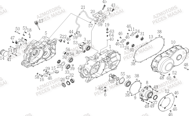 Carter Moteur AZMOTORS Pièces Quad S750 CROSSOVER