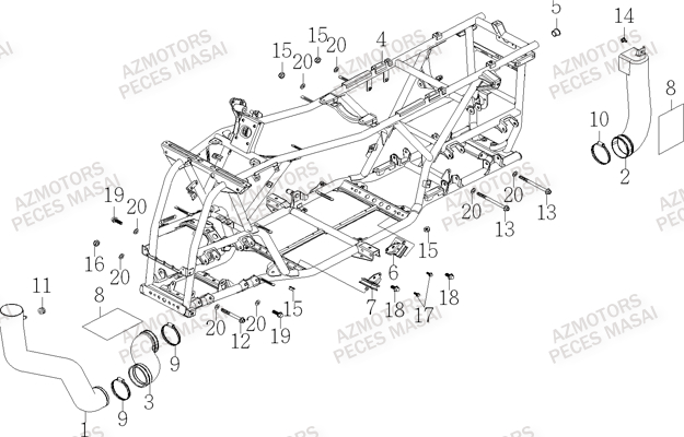 Chassis MASAI Pièces Quad S750i CROSSOVER