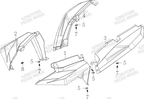 Extensions Ailes (accessoires) MASAI Pièces Quad S750i CROSSOVER