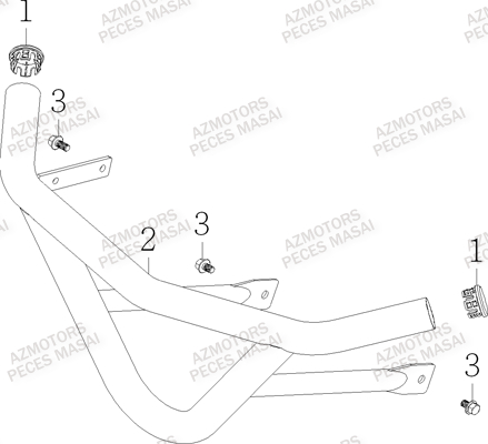 PARE CHOCS AVANT AZMOTORS MASAI S750 I