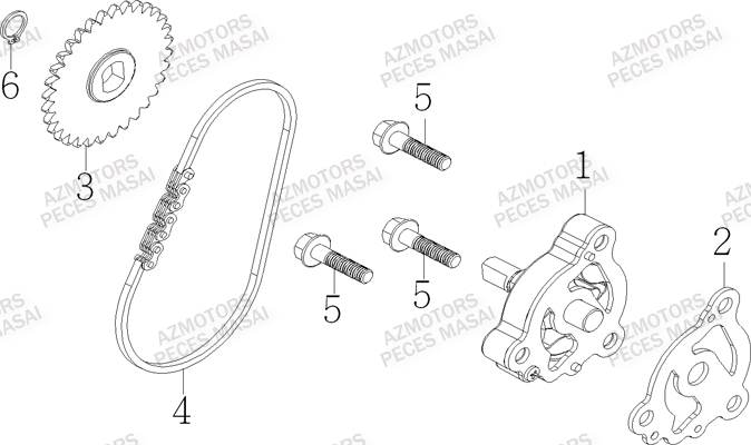 Pompe A Huile AZMOTORS Pièces Quad S750 CROSSOVER