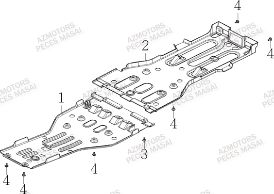 Protections Sous Chassis MASAI Pièces Quad S750i CROSSOVER