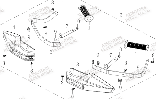 Protege Main MASAI Pièces Quad S750i CROSSOVER