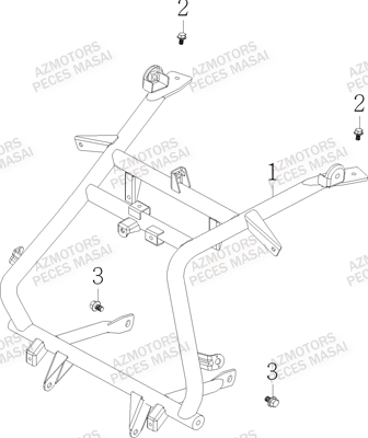 Support Avant AZMOTORS Pièces Quad S750 CROSSOVER