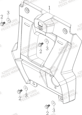 Support De Plaque AZMOTORS Pièces Quad S750 CROSSOVER