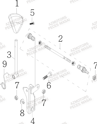 TRINGLERIE DE VITESSES AZMOTORS MASAI S750 I