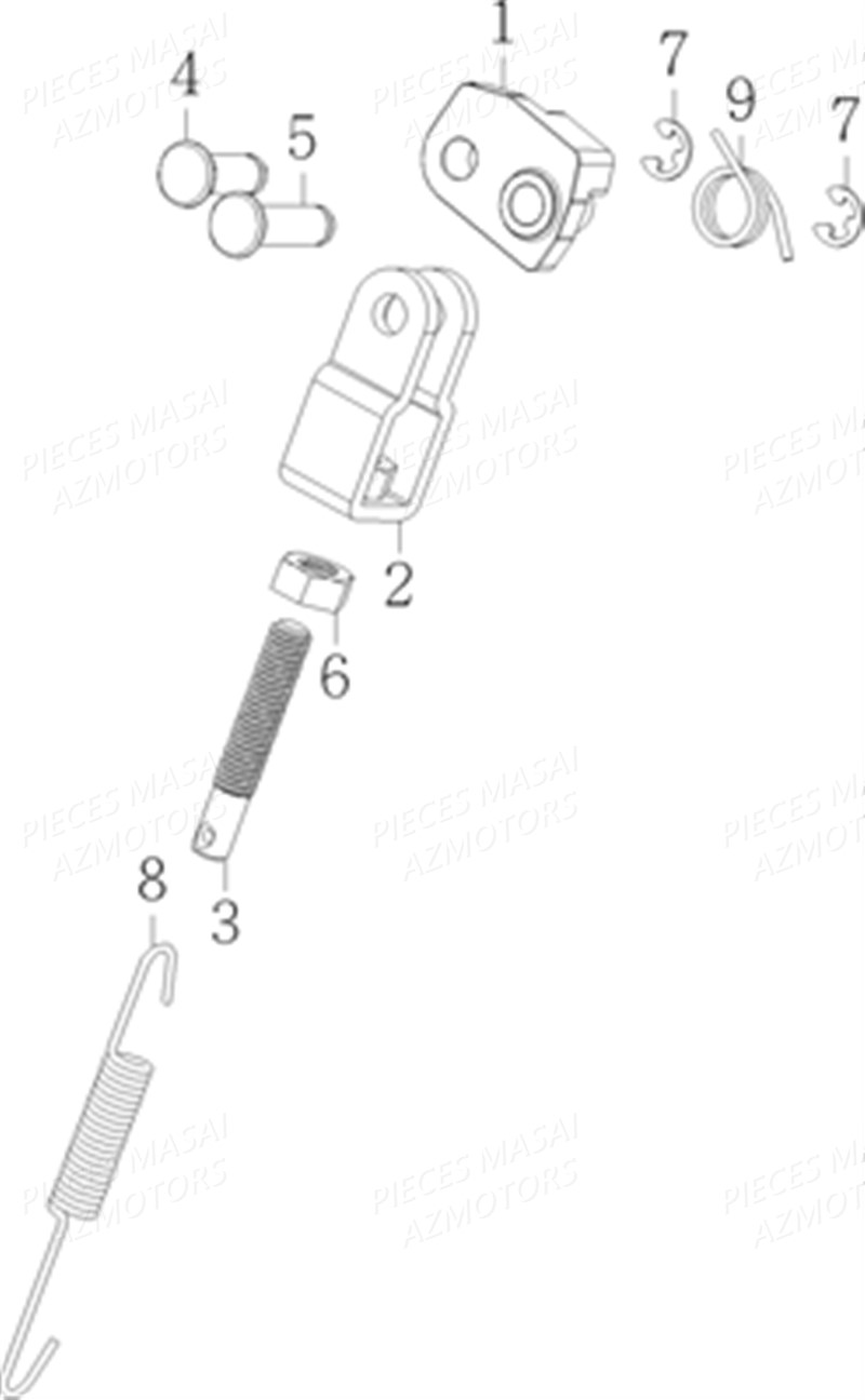 Verrou Changement Vitesses MASAI Pièces Quad S750i CROSSOVER