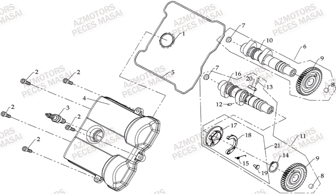 Cache Culbuteurs MASAI Pièces Quad S800 CROSSOVER