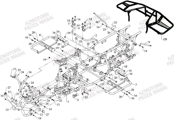 Chassis MASAI Pièces Quad S800 CROSSOVER