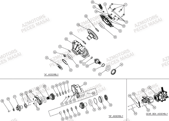 Pont Arriere Detaille MASAI Pièces Quad S800 CROSSOVER