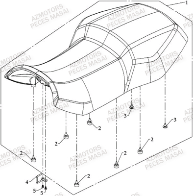 Selle Version Luxe (en Option) AZMOTORS Pièces Quad S800 CROSSOVER