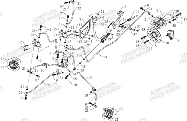 Systeme De Frein MASAI Pièces Quad S800 CROSSOVER