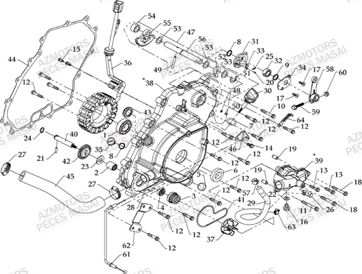 CARTER_MOTEUR MASAI Pièces Quad S800i CROSSOVER