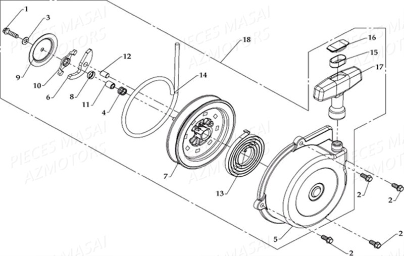 ENSEMBLE LANCEUR AZMOTORS MASAI S800 I