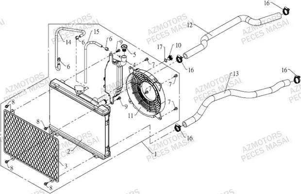 Refroidissement MASAI Pièces Quad S800i CROSSOVER