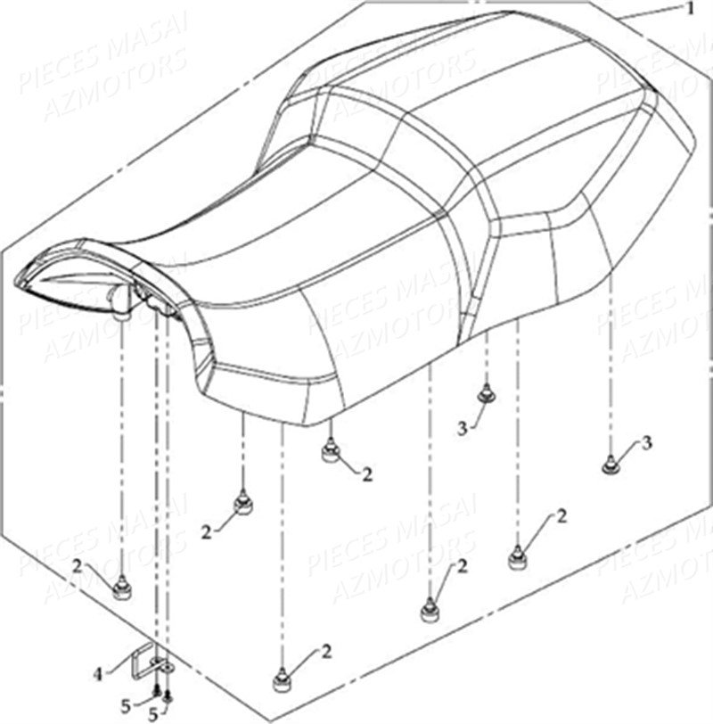 SELLE VERSION LUXE OPTION AZMOTORS MASAI S800 I