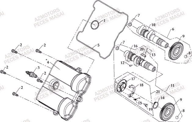 Cache Culbuteurs MASAI Pièces Quad S800i 2.0 CROSSOVER 