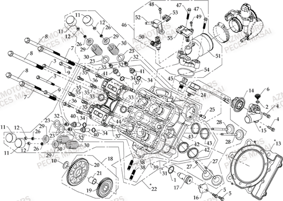 Culasse (modele A Injection) MASAI Pièces Quad S800i 2.0 CROSSOVER 