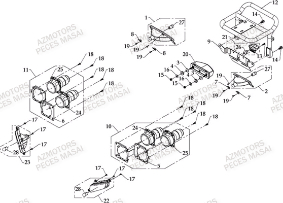 ECLAIRAGE AZMOTORS MASAI S800 I 2.0