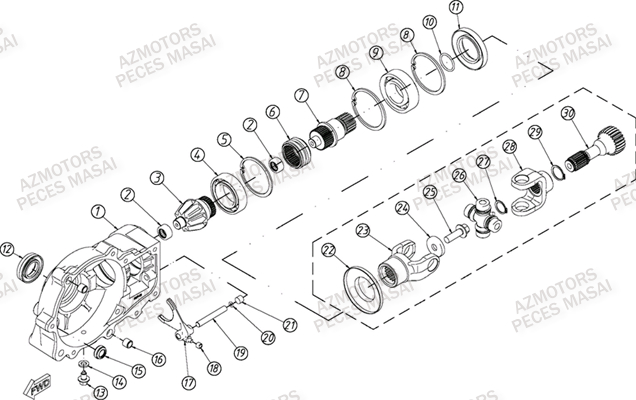 PONT AVANT DETAILLE 2 AZMOTORS MASAI S800 I 2.0