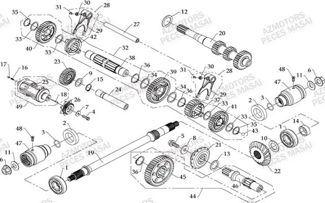 TRANSMISSION MASAI Pièces Quad S800i CROSSOVER