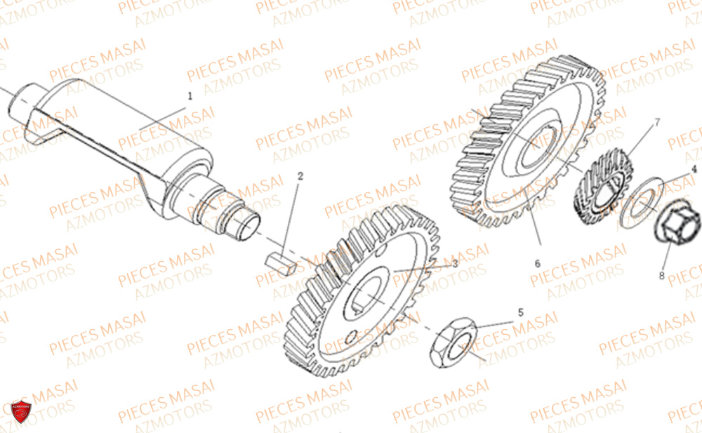 Arbre D Equilibrage MASAI Pièces Moto SUPERMOTARD 50cc