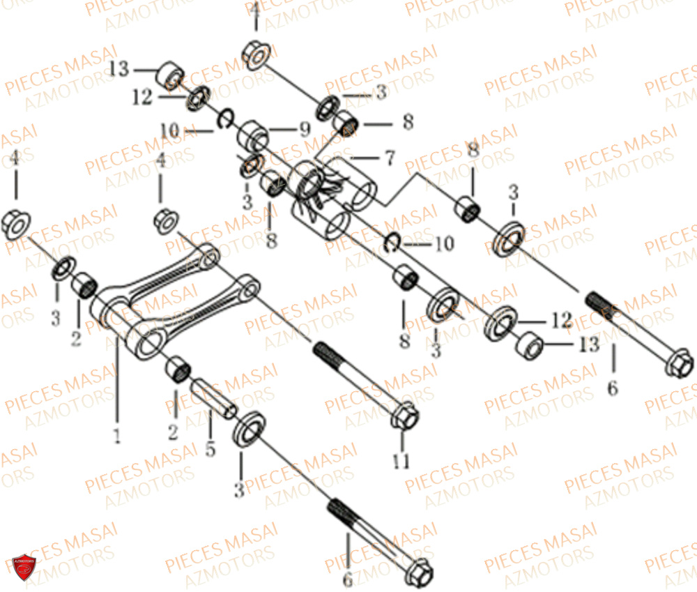 Biellette De Suspension MASAI Pièces Moto SUPERMOTARD 50cc