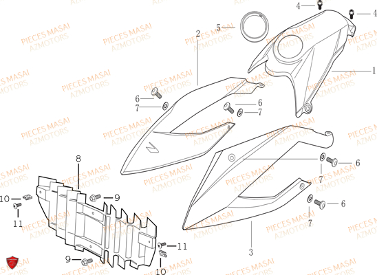 KIT DECORATION MOTO MASAI PUNKY RIDER QUAD et MOTO MASAI au prix de 99,00 €  Référence: DF-5481 est une pièce de qualitée et d'origine constructeur.