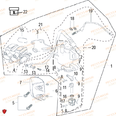 Plaquettes de frein arrière Kawasaki 430821213 | Moto Shop 35