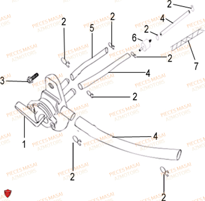 Robinet De Carburant MASAI Pièces Moto SUPERMOTARD 50cc