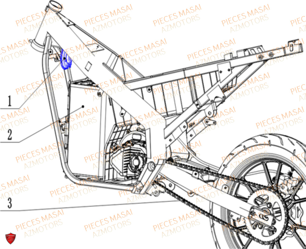 Batterie Avertisseur Sonore Chaine MASAI Pièces Moto VISION 3000W