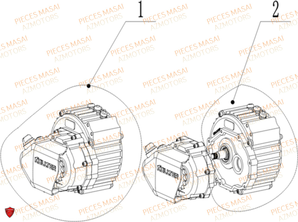 Ensemble Moteur MASAI Pièces Moto VISION 3000W