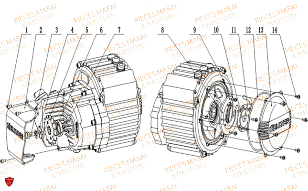 Moteur MASAI Pièces Moto VISION 3000W