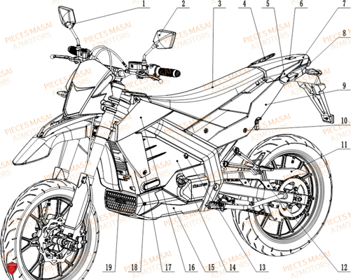 CACHE ARRIERE BLANC MASAI MOTO ELECTRIQUE
MASAI
Trouvez votre pièce en quelques clics ,des pièces d`origine pour votre moto Masai
