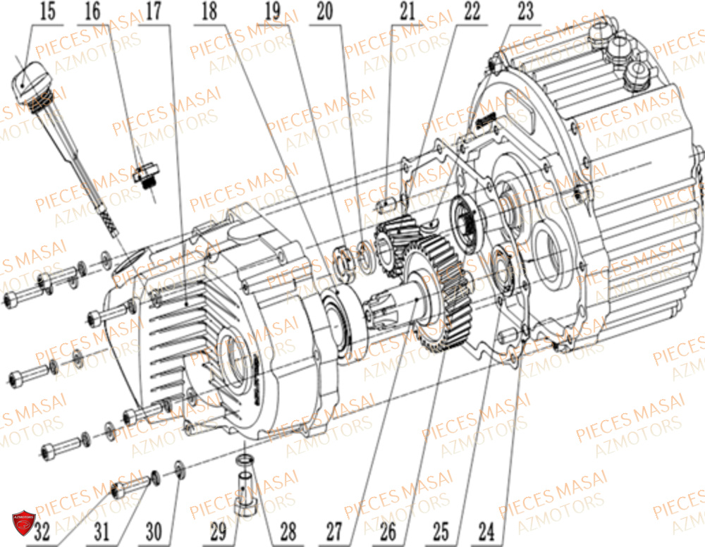 Transmission MASAI Pièces Moto VISION 3000W