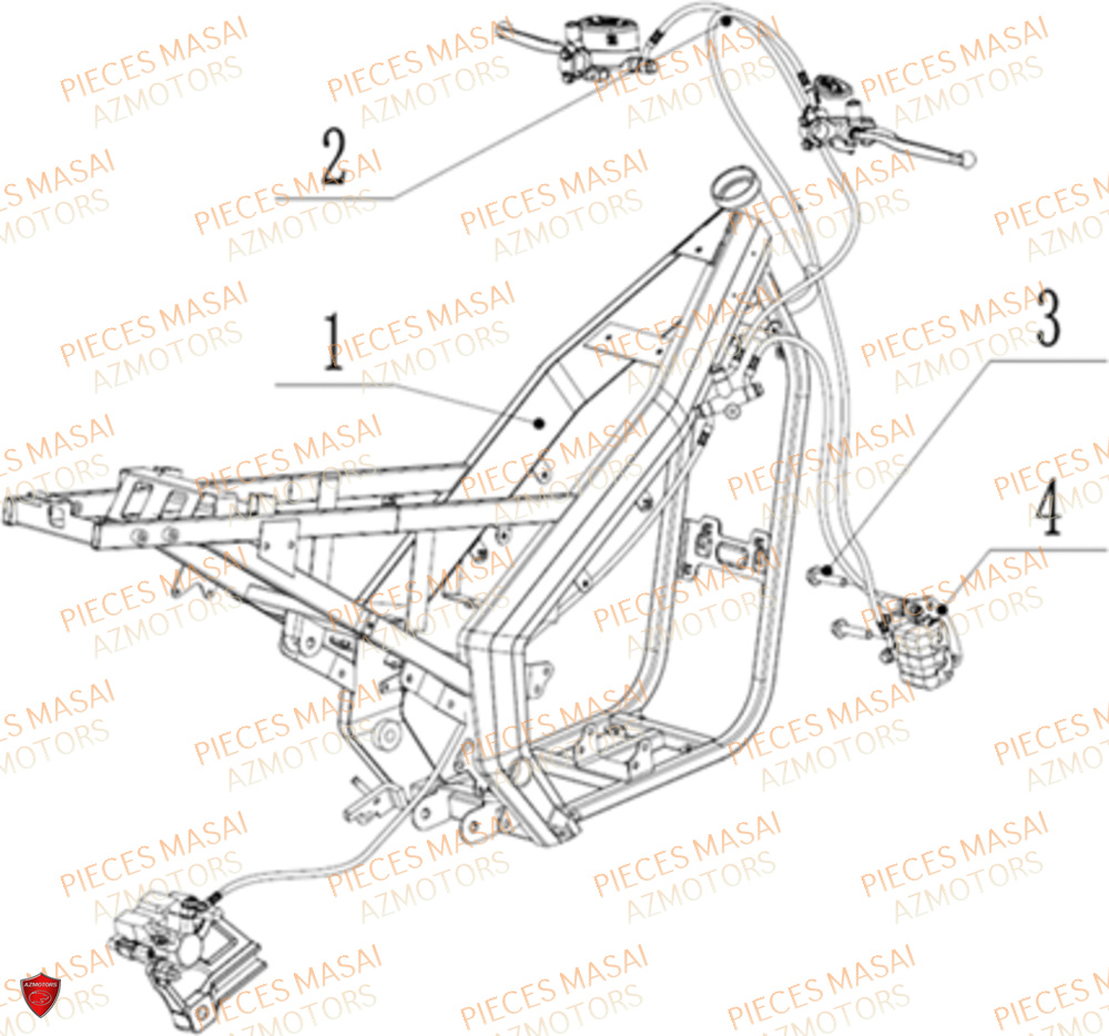 Chassis Ensemble De Freinage MASAI Pièces Moto VISION 5K
