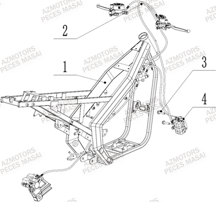 VIS M10X1.25X45 MASAI MOTO ELECTRIQUE pour CHASSIS ET FREIN de MASAI VISION 5K